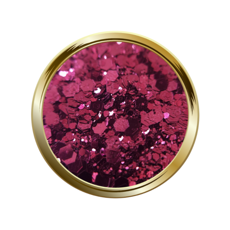 Paillettes libres pour le nail art forme mix grenat