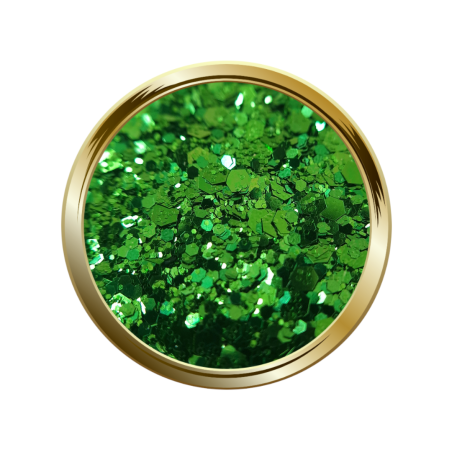 Paillettes libres pour le nail art forme mix vert sapin