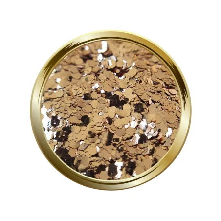 Paillettes libres pour le nail art forme mix cuivré