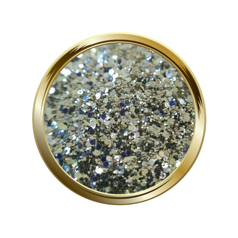 Paillettes libres pour le nail art forme mix champagne et doré