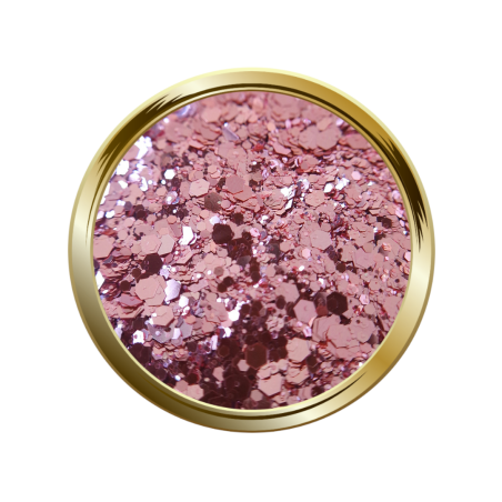 Paillettes libres pour le nail art forme mix vieux rose