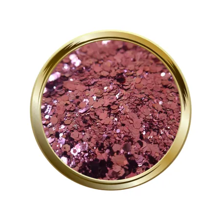 Paillettes libres pour le nail art forme mix vieux rose