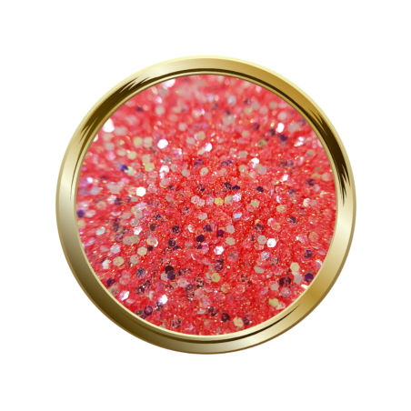 Paillettes libres pour le nail art forme mix néon corail
