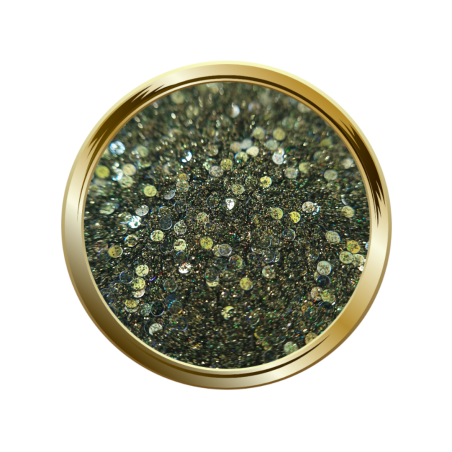 Paillettes libres pour le nail art forme mix vert kaki