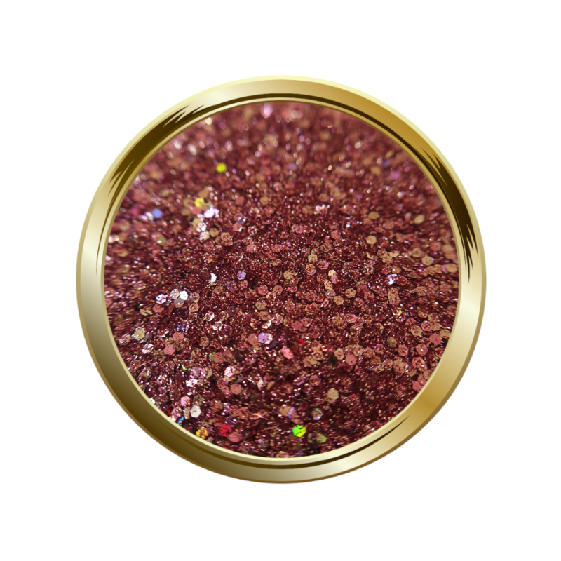 Paillettes libres pour le nail art forme mix rose gold