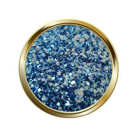 Paillettes libres pour le nail art forme mix bleu pastel