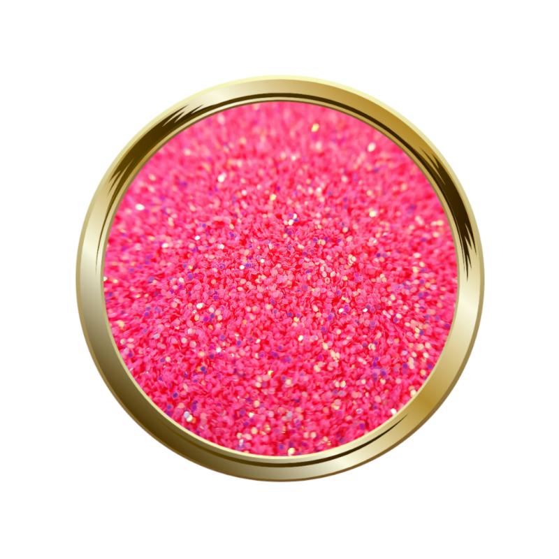 Paillettes fines pour le nail art rose bubble gum