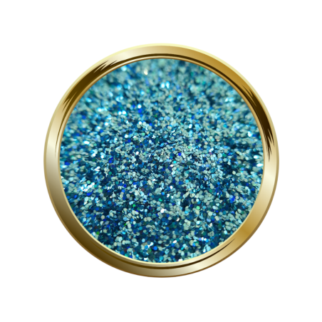 Paillettes fines pour le nail art turquoise holographique