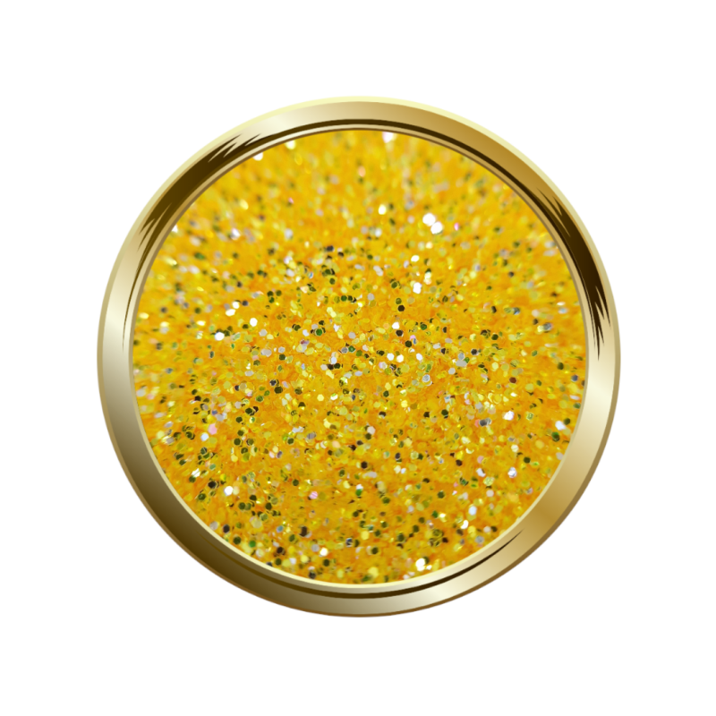 Paillettes fines pour le nail art orange jaune