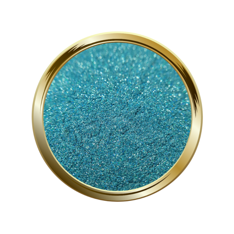 paillette ultra fine pour l'effet holographique et effet sucre turquoise