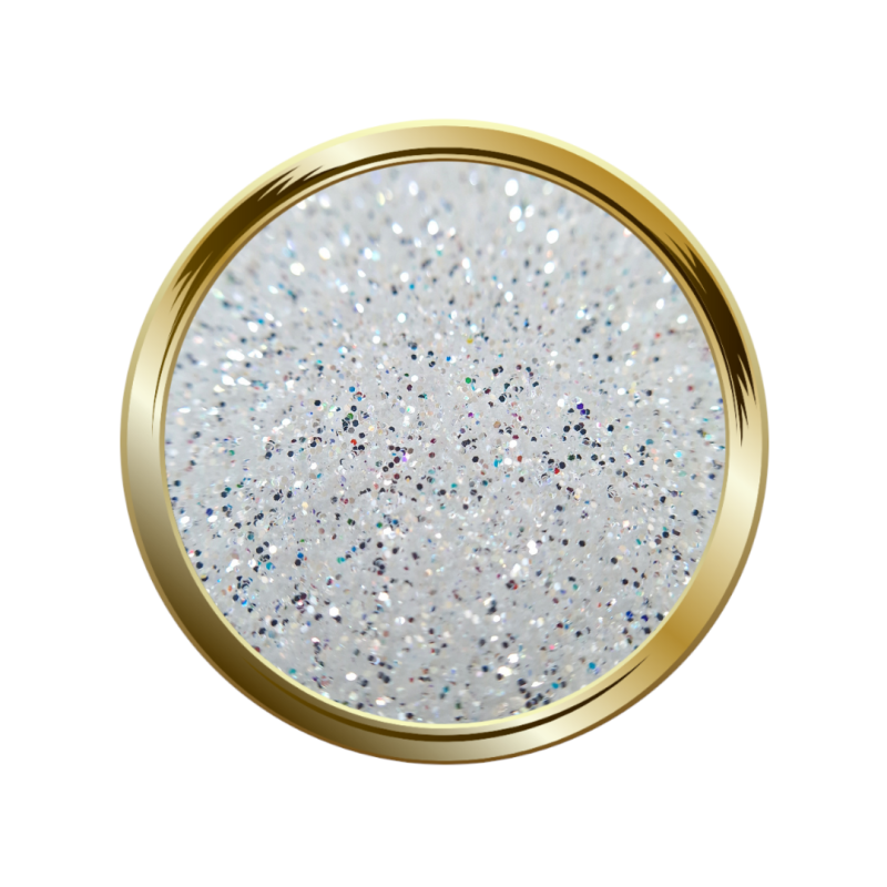Paillettes fine pour le nail art blanc argenté