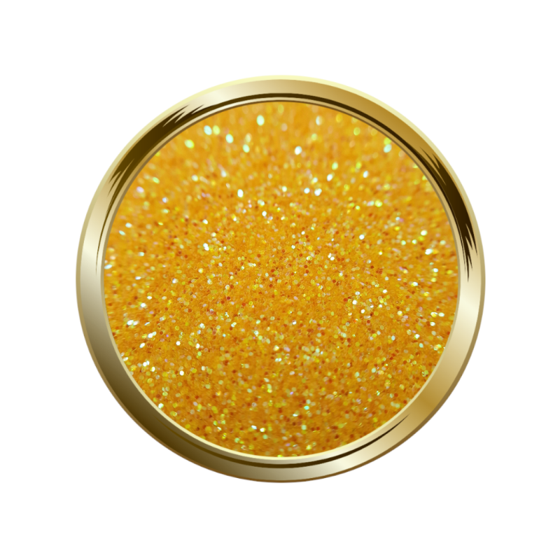 Paillettes fines pour le nail art jaune moutarde