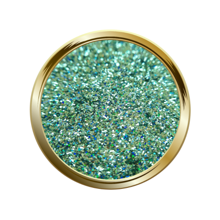 Paillettes fines pour le nail art vert holographique