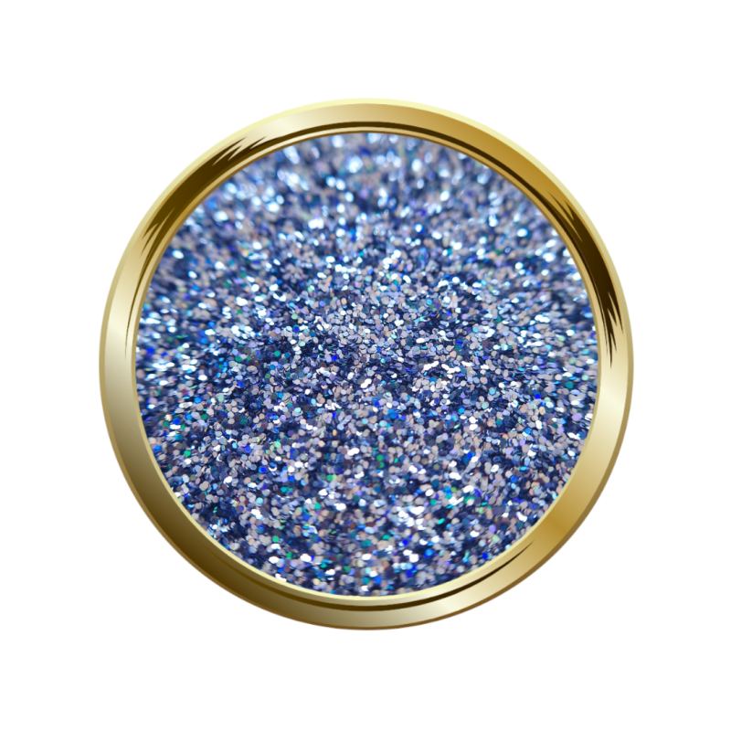 Paillettes fine pour le nail art bleu holographique