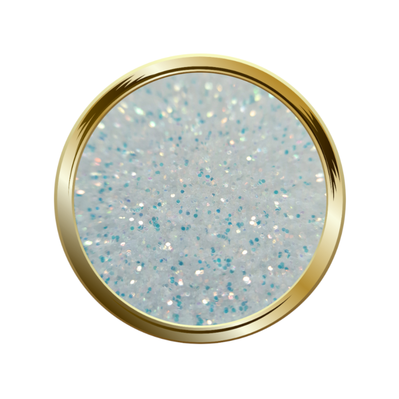 Paillettes fines pour le nail art blanc irisé