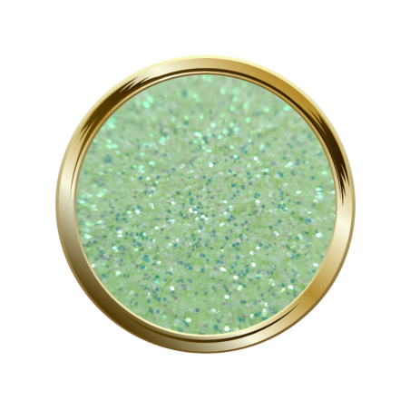 Paillettes fines pour le nail art vert pastel irisé