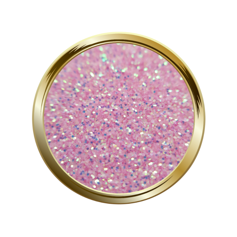 Paillettes fines pour le nail art rose pastel