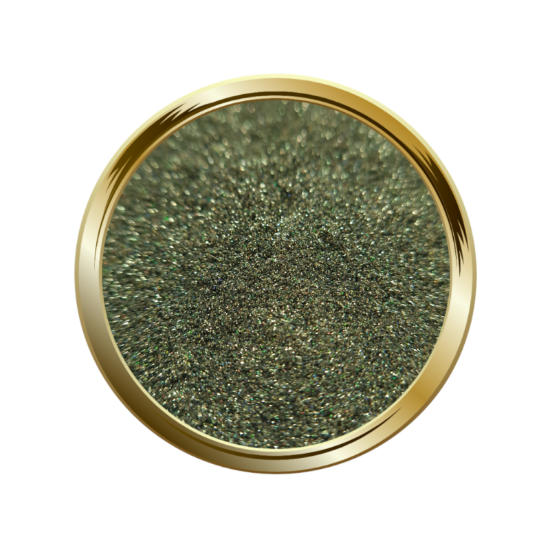Paillettes ultra fine pour le nail art effet sucre kaki
