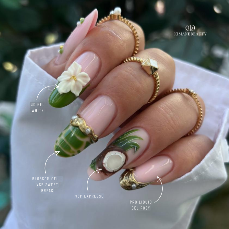 Pose en amande avec le vernis semi permanent Sweet Break et Expresso