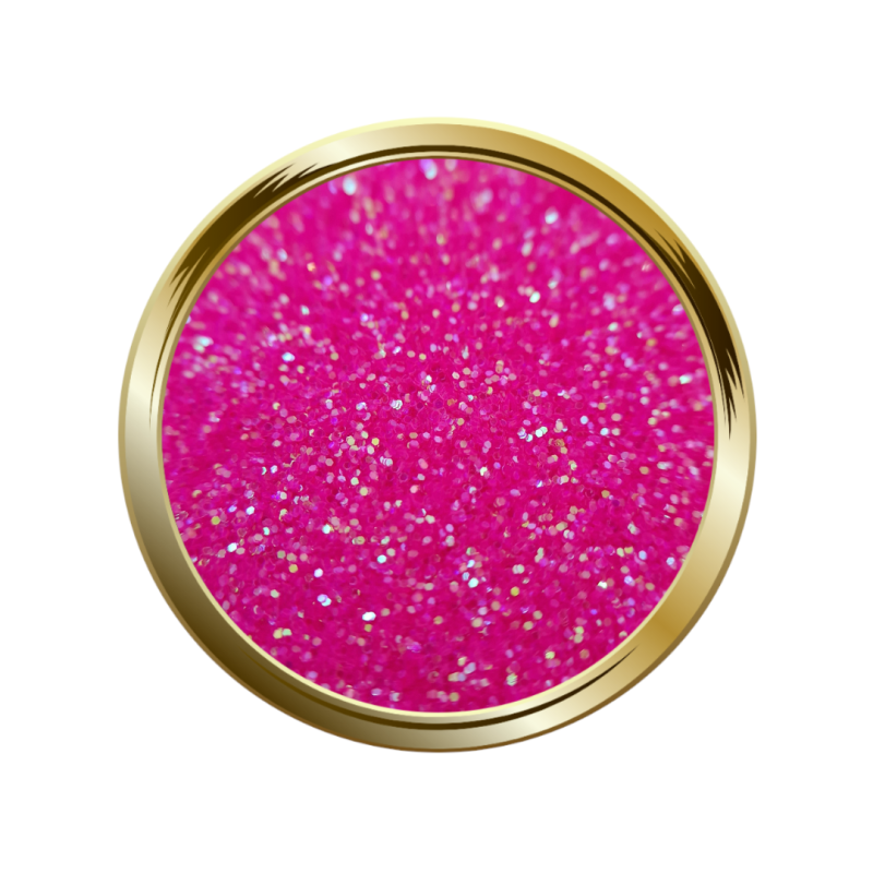 Paillettes fine pour le nail art rose néon