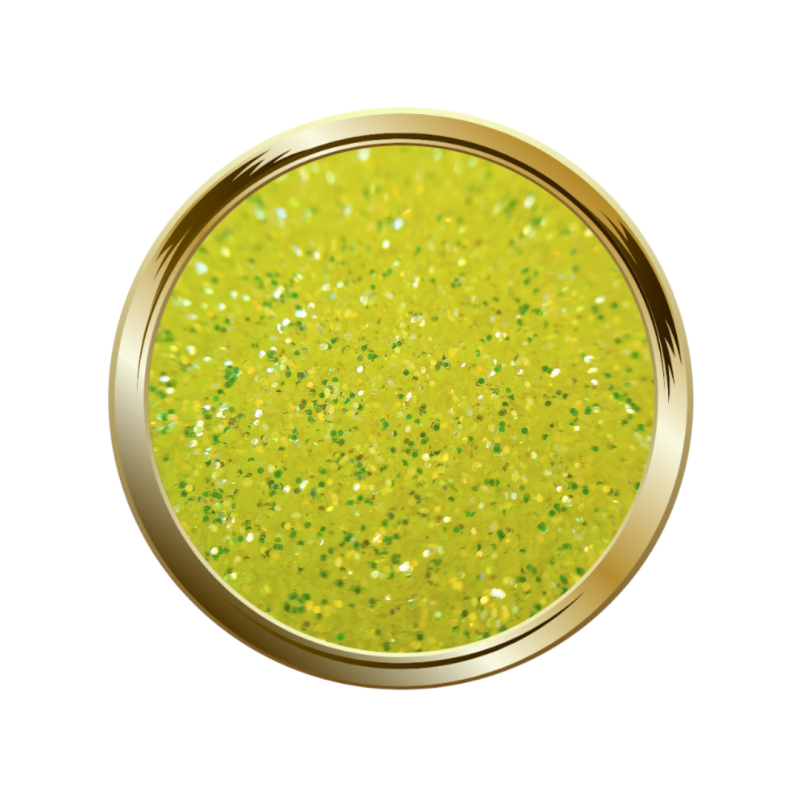 Paillettes libres pour le nail art jaune néon