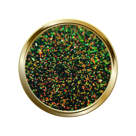 Paillettes libres pour le nail art orange et vert