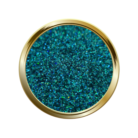 Paillettes libres pour le nail art vert turquoise holographique
