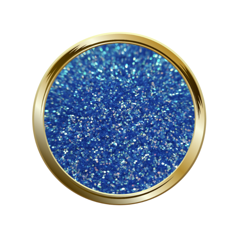 Paillettes fines pour le nail art bleu irisé