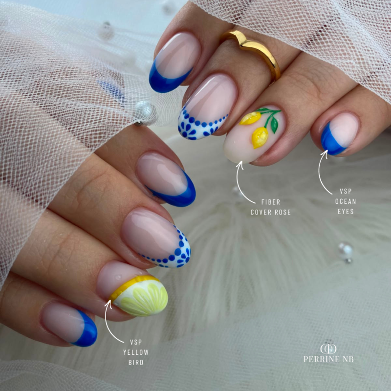 Pose en amandes avec le vernis semi permanent Yellow Bird jaune pastel néon