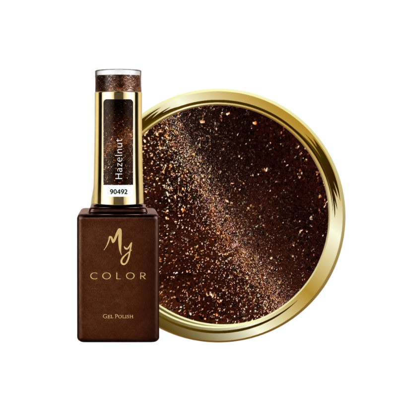 Flacon et pastille de My Color Cat Eye Hazelnut