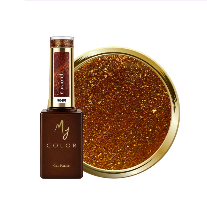 Flacon et pastille de My Color Cat Eye Caramel