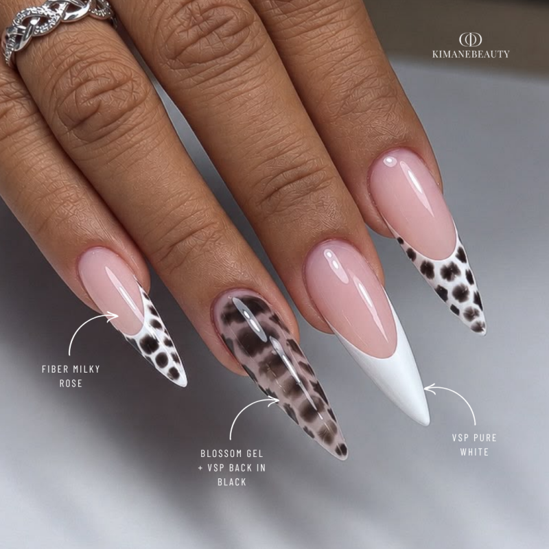 Pose d'ongles en stilettos avec le Blossom Gel