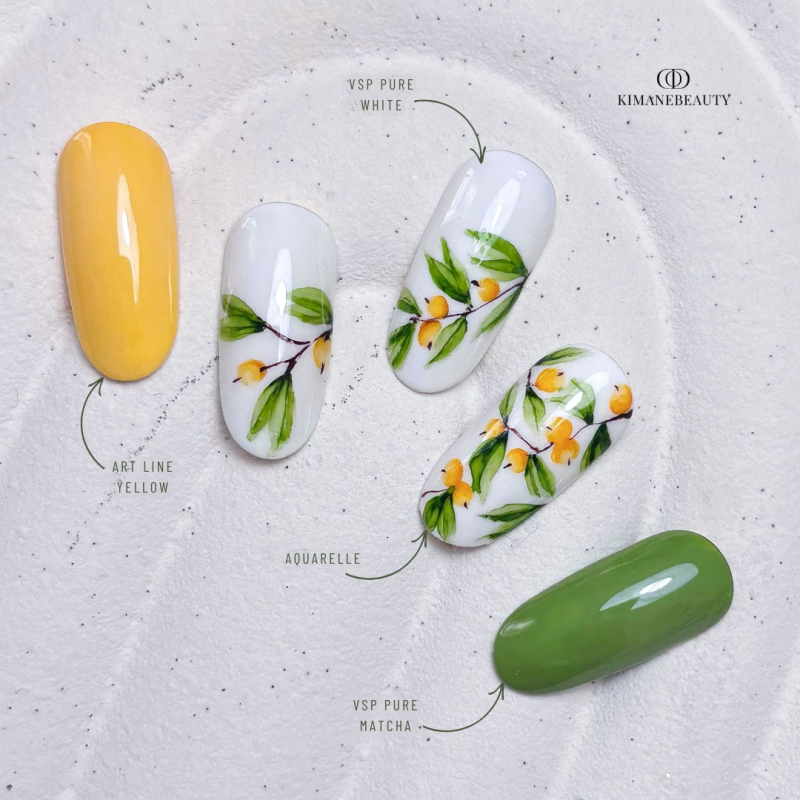 Capsules d'ongles avec le gel paint Art Line Yellow, jaune