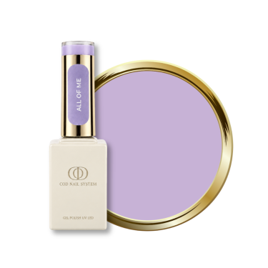 Flacon et pastille du vernis semi permanent All Of Me, violet pastel