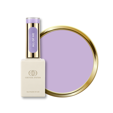 Flacon et pastille du vernis semi permanent All Of Me, violet pastel