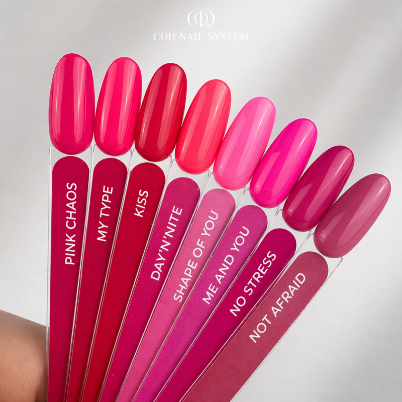 nuancier couleur rose vernis semi permanent COD Nail System