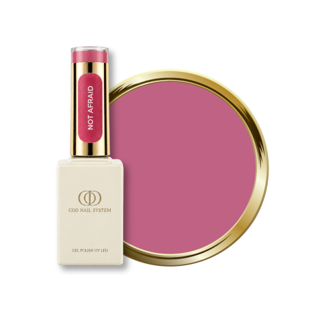 Flacon et pastille du vernis semi permanent Not Afraid, bois de rose