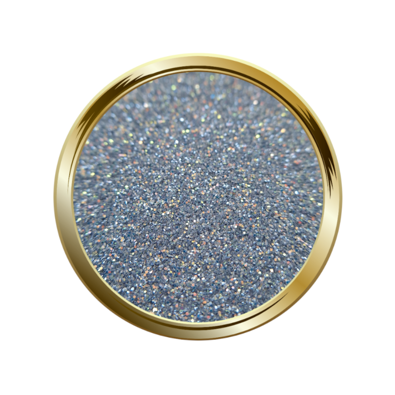 Paillettes fines pour le nail art effet réfléchissant argenté irisé