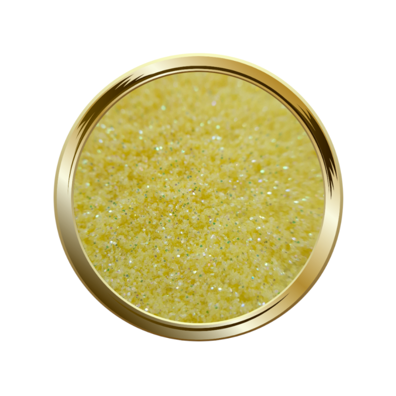 Paillettes fines pour le nail art orange jaune irisé