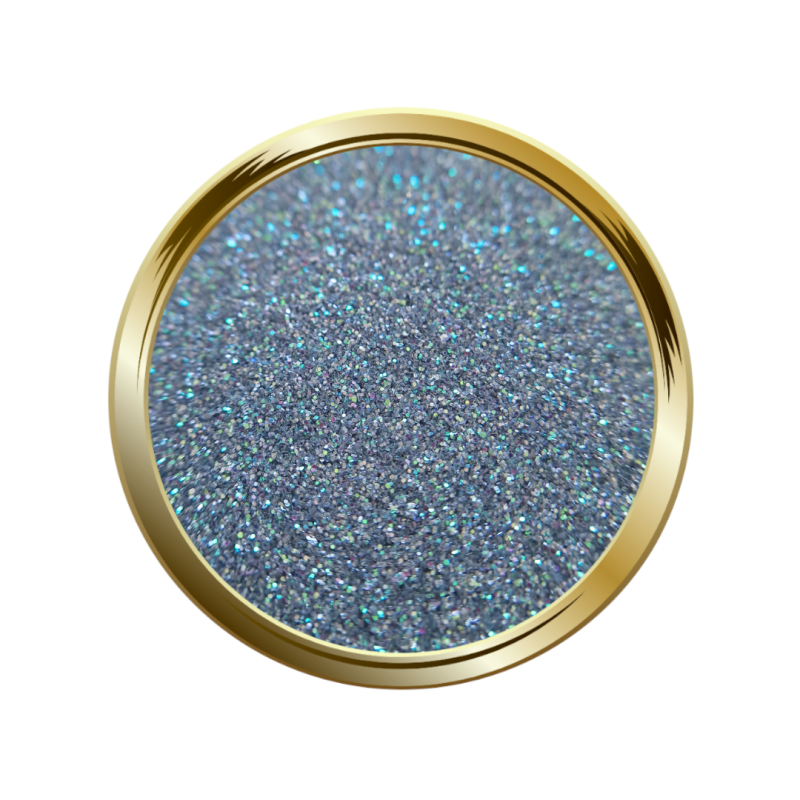 Paillettes fines pour le nail art gris irisé