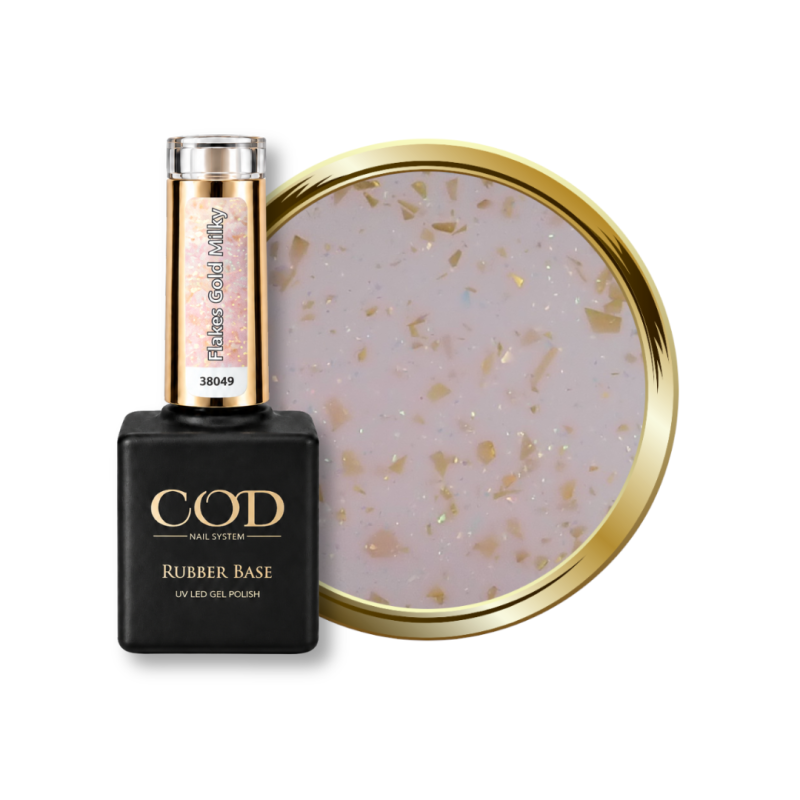 Copos de goma dorado lechoso