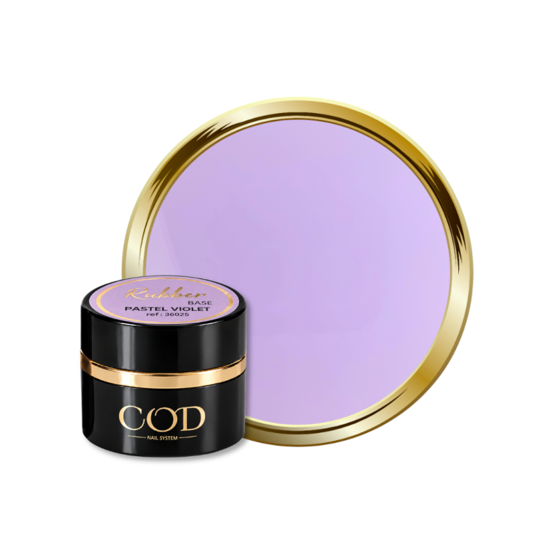 Pot et pastille de la Rubber Base Pastel Violet, violet pastel