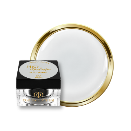 Pot et pastille du gel Pro Medium Soft White, blanc laiteux