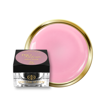 Pot et pastille du gel Pro Medium Milky Rose, rose laiteux semi opaque