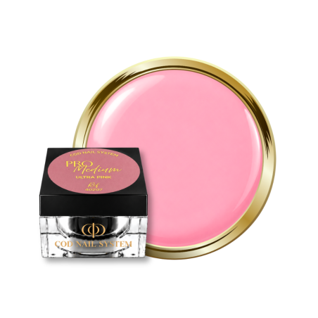 Pot et pastille du gel Pro Medium Ultra Pink, rose bonbon