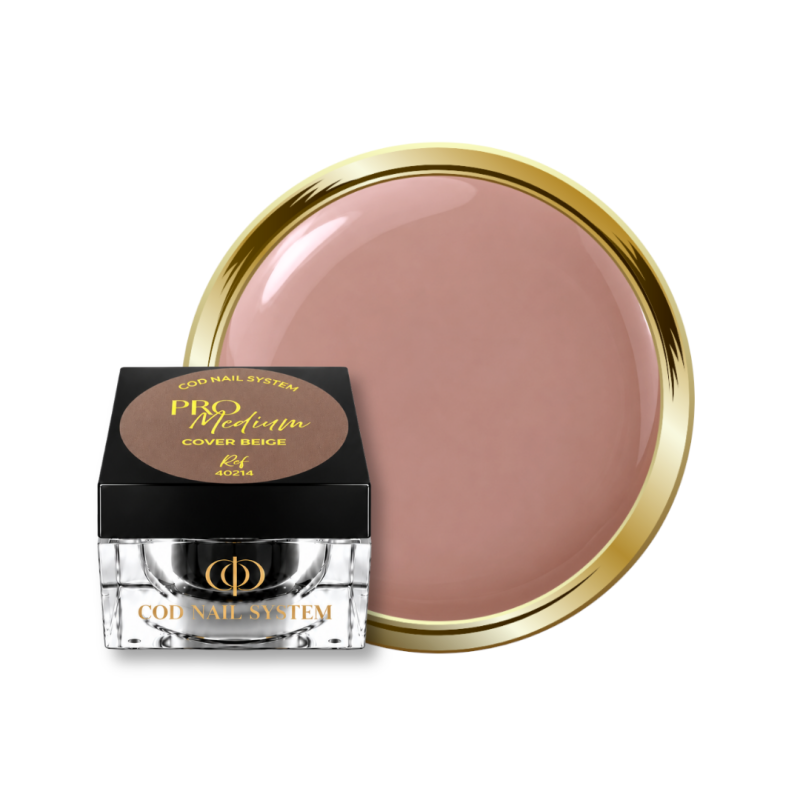Pot et pastille du gel Pro Medium Cover Beige, beige foncé
