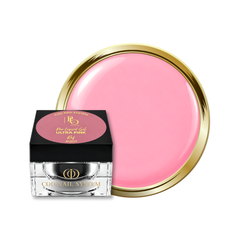 Pot et pastille du gel Pro Liquid Ultra Pink, rose bonbon