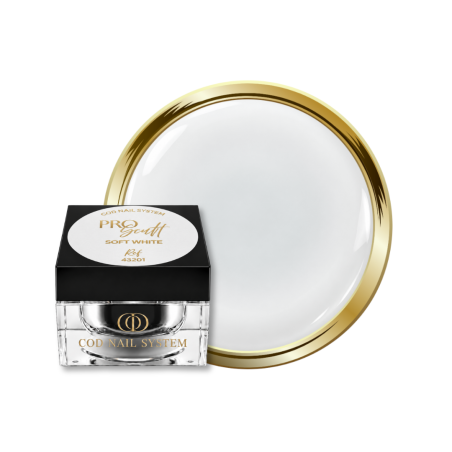 Pot et pastille du gel Pro Sculpt Soft White, blanc laiteux