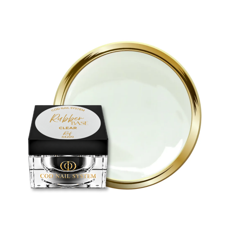 Pot et pastille de la Rubber Base Clear, transparent