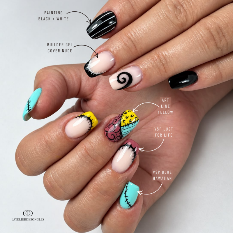 Pose d'ongles carrés avec le Builder Gel Cover Nude, nude pêche auto égalisant sans limage